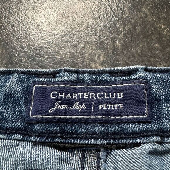 Charter Club Women’s Blue Cotton Medium Wash Jeans Petite Sz 33 Waist - Picture 7 of 16